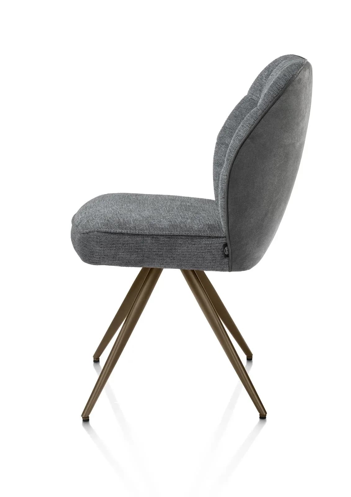 Bell, Stuhl - Gestell Steelbrown - Taschenfederkern - Kombi Calabria/Vada