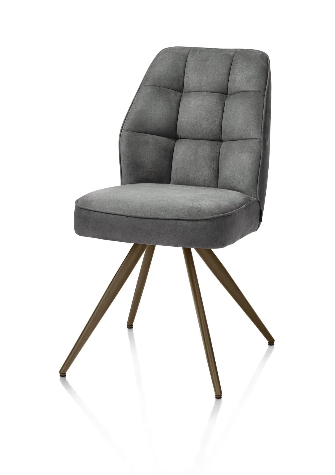 Bell, Stuhl - Gestell Steelbrown - Taschenfederkern - Stoff Calabria