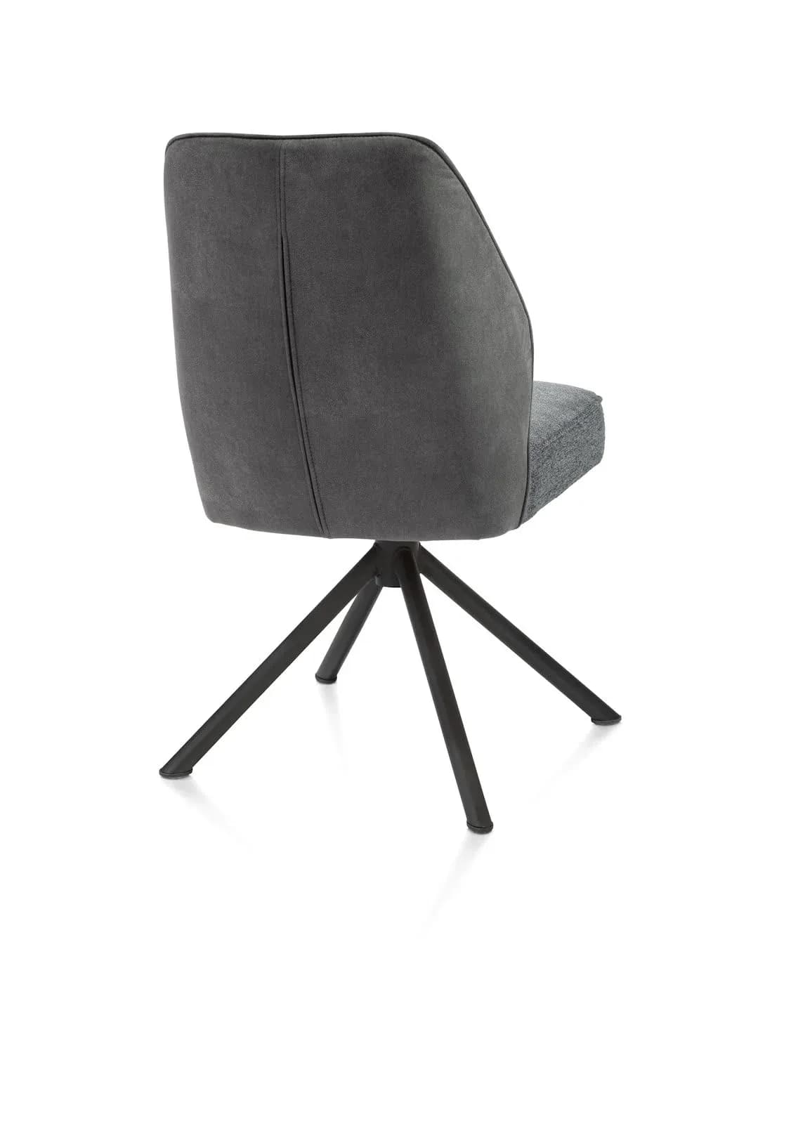 Bell, Stuhl - Geraderohrgestell Schwarz - drehbar - Taschenfederkern - Kombi Calabria/Vada