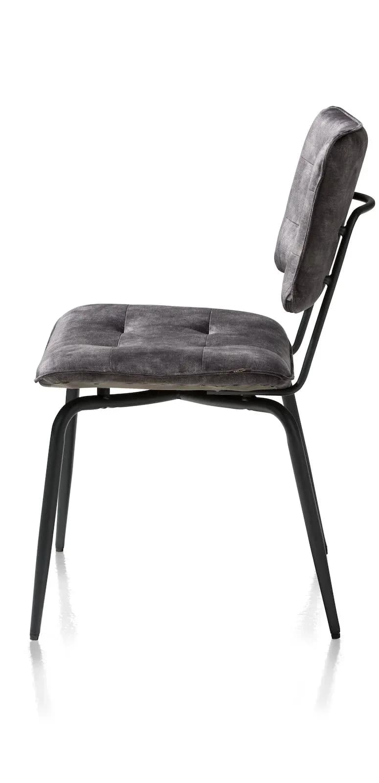 Manou, Stuhl - off black - Stoff Karese