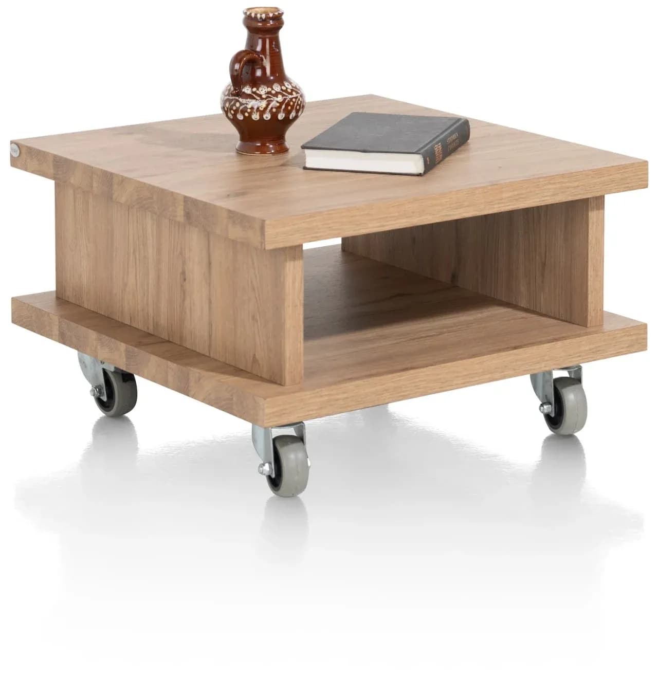 Delmonte, Beistelltisch 60 x 60 cm + 1-Nische (+ Rollen)