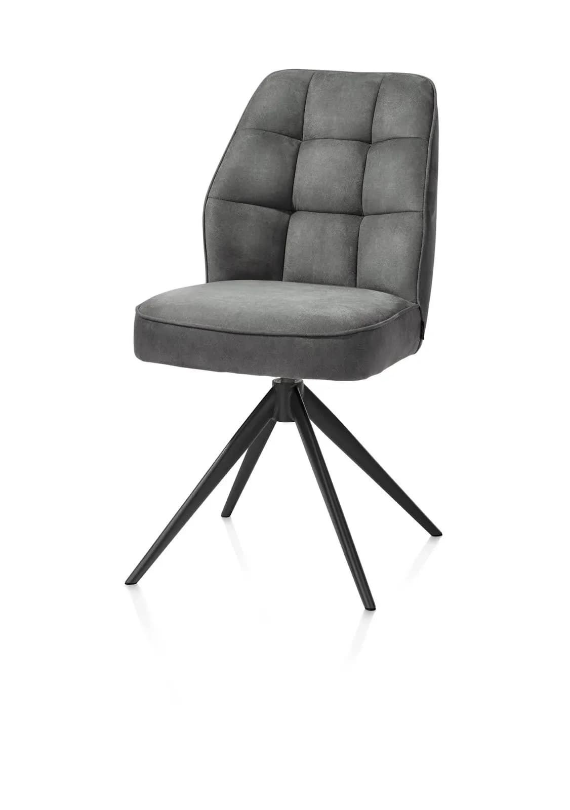 Bell, Stuhl - Gestell Schwarz - drehbar - Kippfunktion - Taschenfederkern - Stoff Calabria
