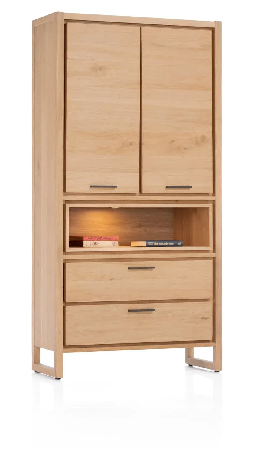 Nystead, Schrank 100 cm. - 2-Türen + 2-Laden + 1-Nische (+ LED)