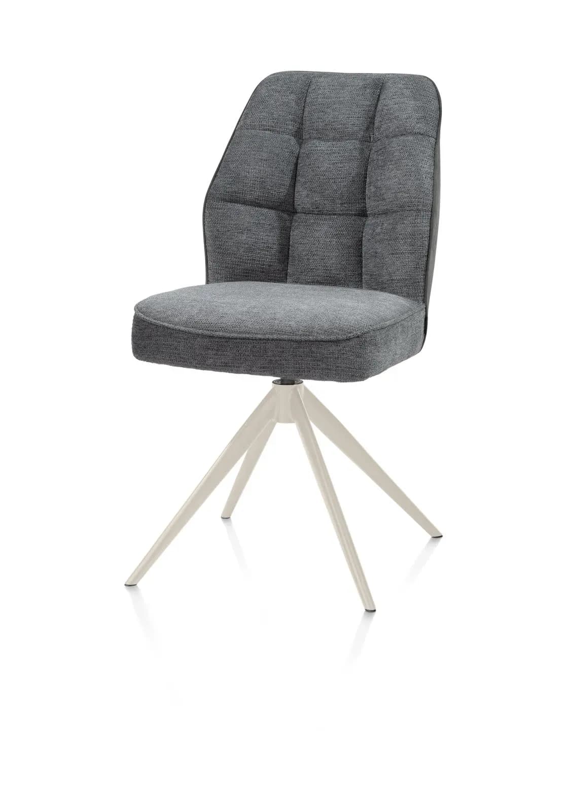 Bell, Stuhl - Gestell Creme - drehbar - Kippfunktion - Taschenfederkern - Kombi Calabria/Vada