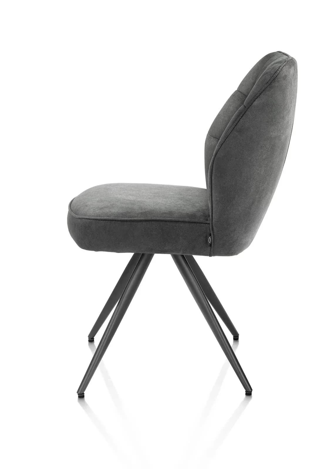 Bell, Stuhl - Gestell Graphit - Taschenfederkern - Stoff Calabria