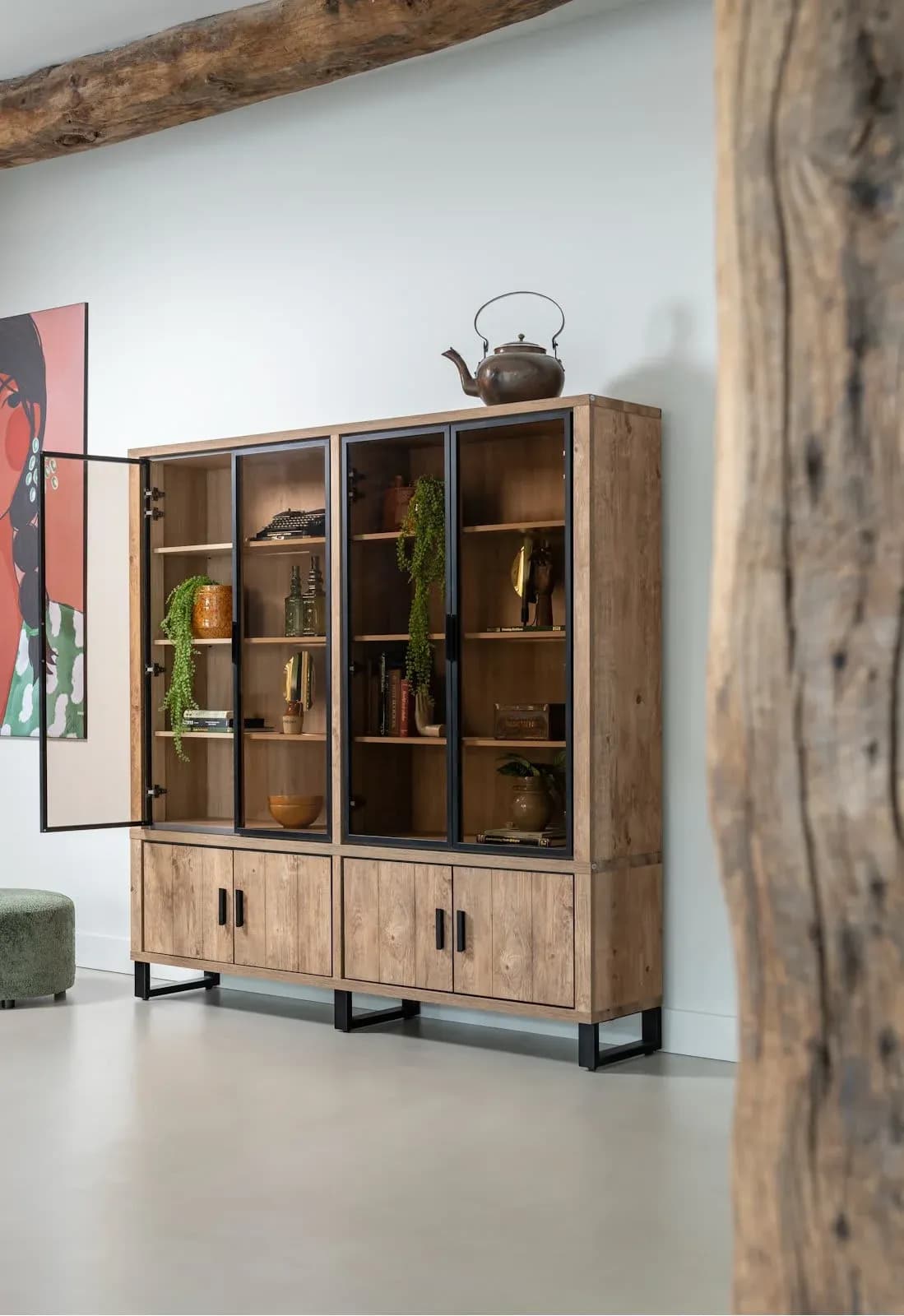 Pavarotti, Buffet 210 cm - 4-Türen + 4-Glastüren (+ LED)
