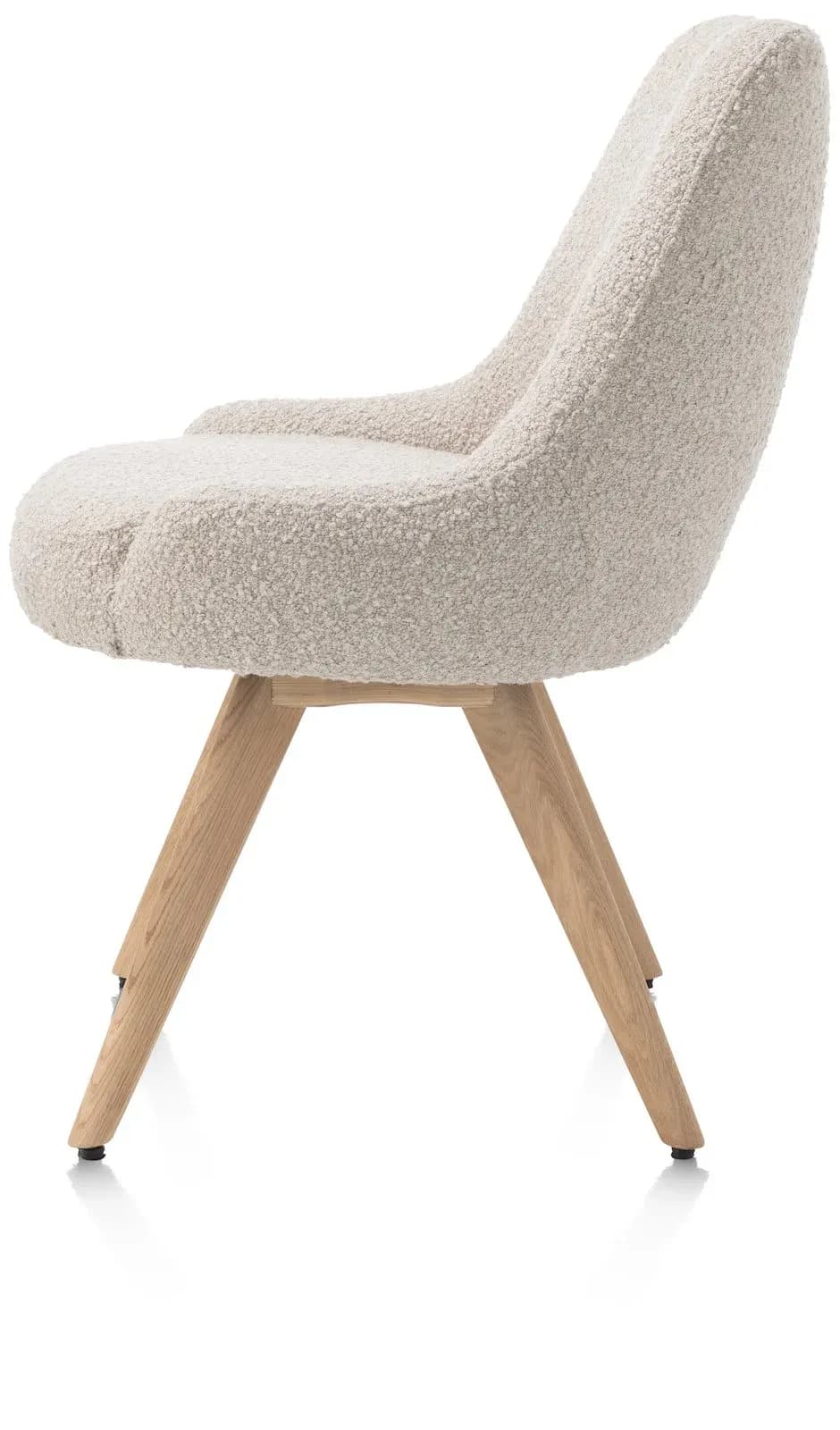 Rocco, Stuhl - drehbar - Eiche natur - Pocket Komfort - Stoff Brioni
