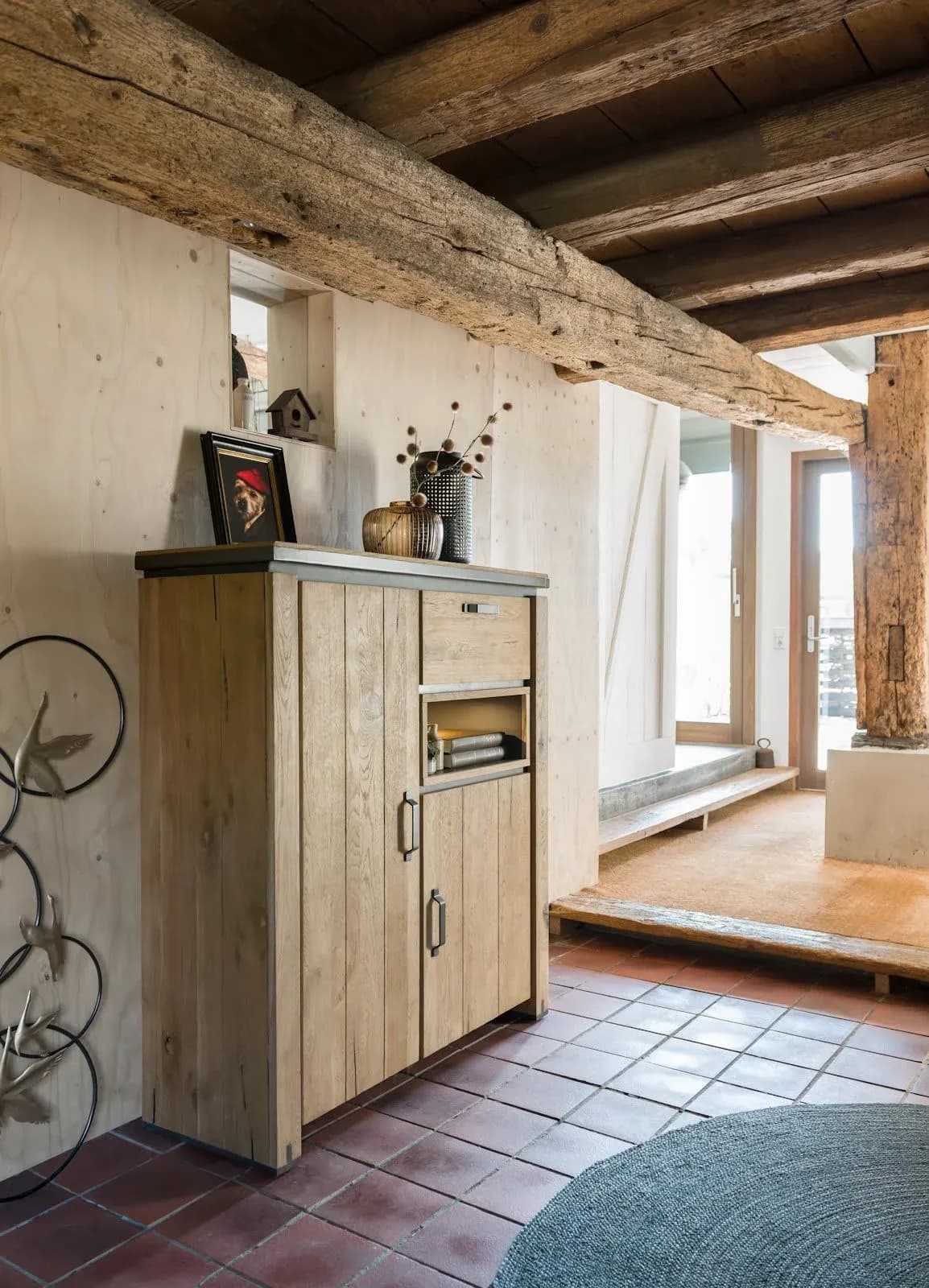 Farmland, Highboard 125 cm - 2-Türen + 1-Lade + 1-Nische (+ LED)