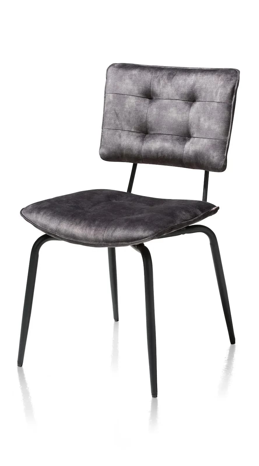 Manou, Stuhl - off black - Stoff Karese