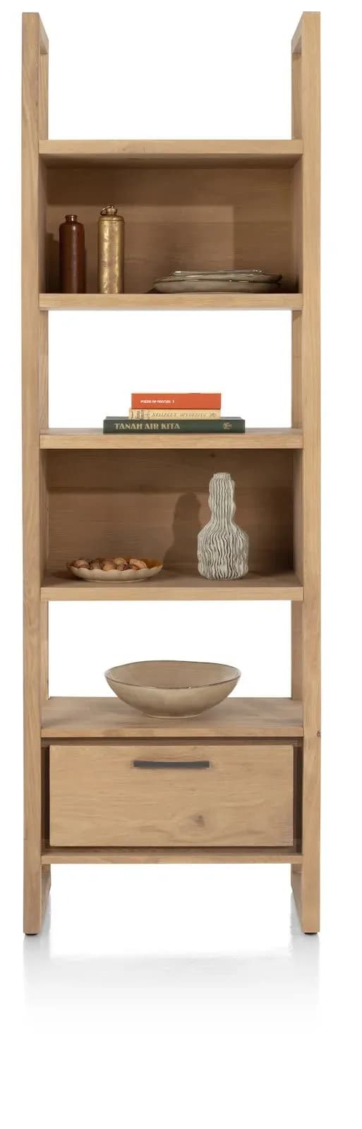 Nystead, Bücherregal 65 cm. - 1-Lade + 5-Nischen