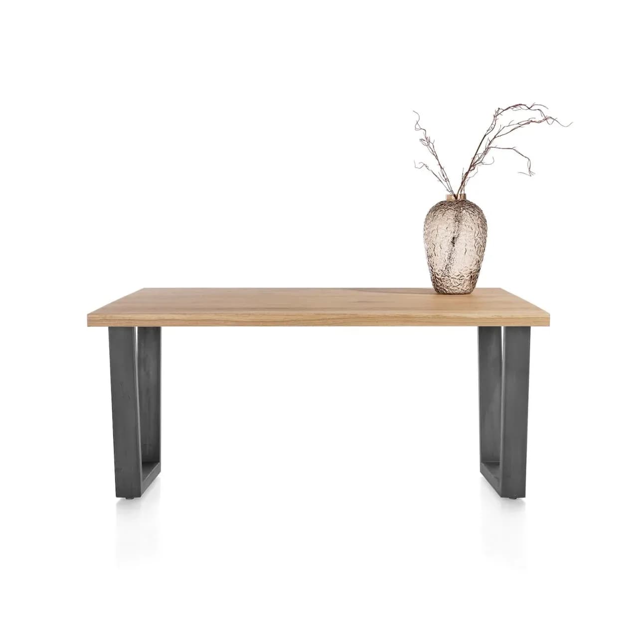 Nyborg, Tisch 150 x 100 cm - rechteckige Tischplatte - V-Fuß Metall