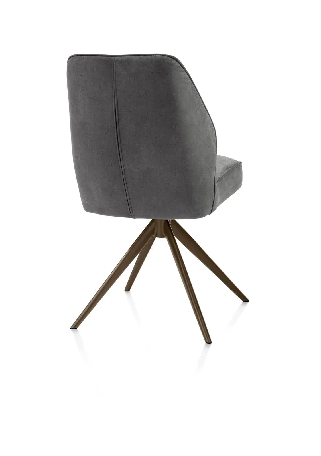 Bell, Stuhl - Gestell Steelbrown - drehbar - Taschenfederkern - Stoff calabria