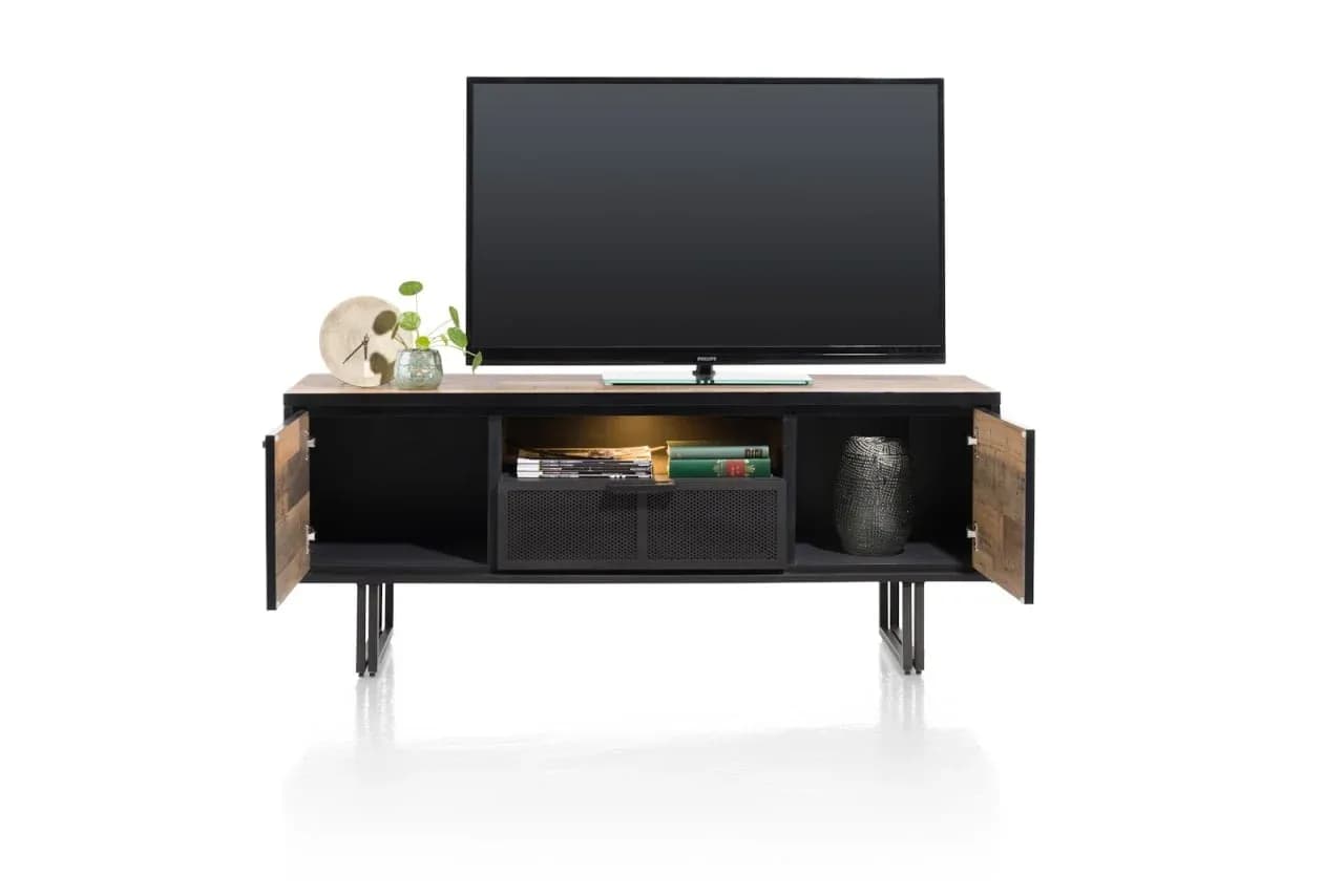 Avalon, Lowboard 150 cm - 2-Türen + 1-Lade + 1-Nische (+ LED)