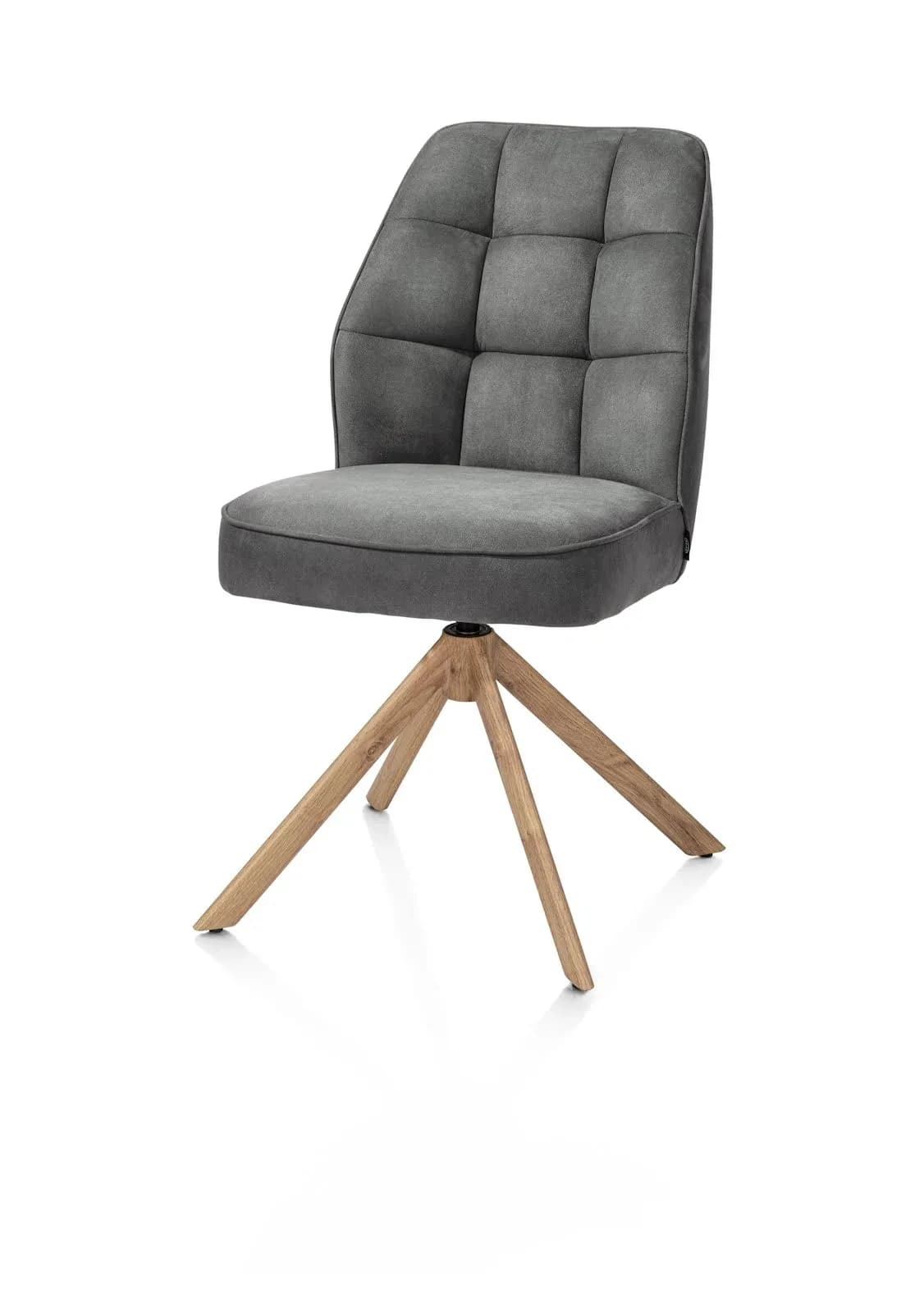 Bell, Stuhl - Gestell Eiche-Optik - drehbar - Kippfunktion - Taschenfederkern - Stoff Calabria