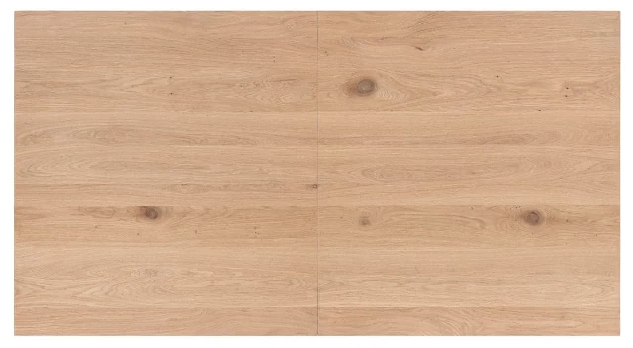 Nyborg, Auszugtisch 190 (+ 50) x 100 cm - rechteckige Tischplatte - Mittelfuß Holz