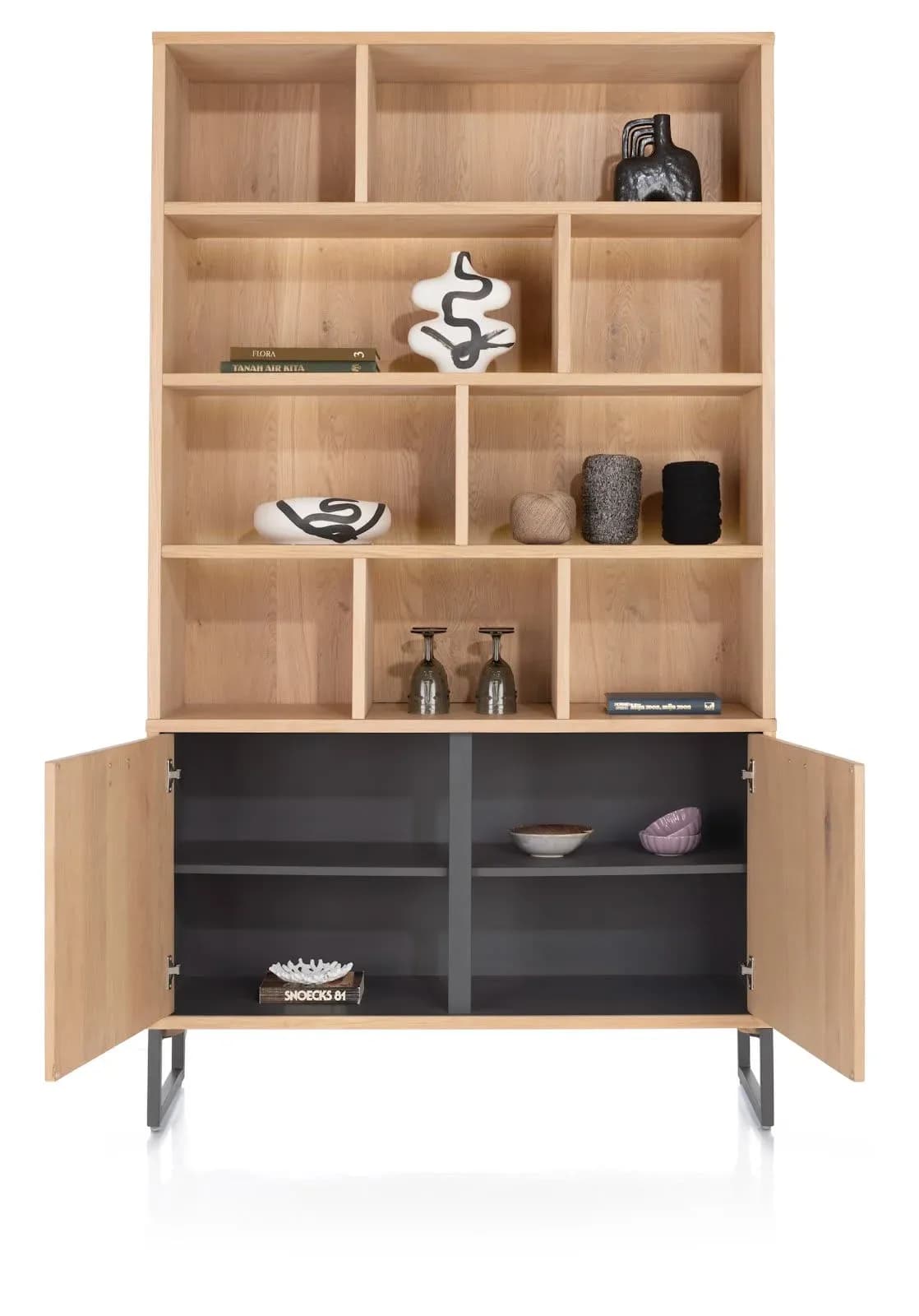 Castello, Buffet 123 cm - 2-Türen + 9-Nischen (+ LED)