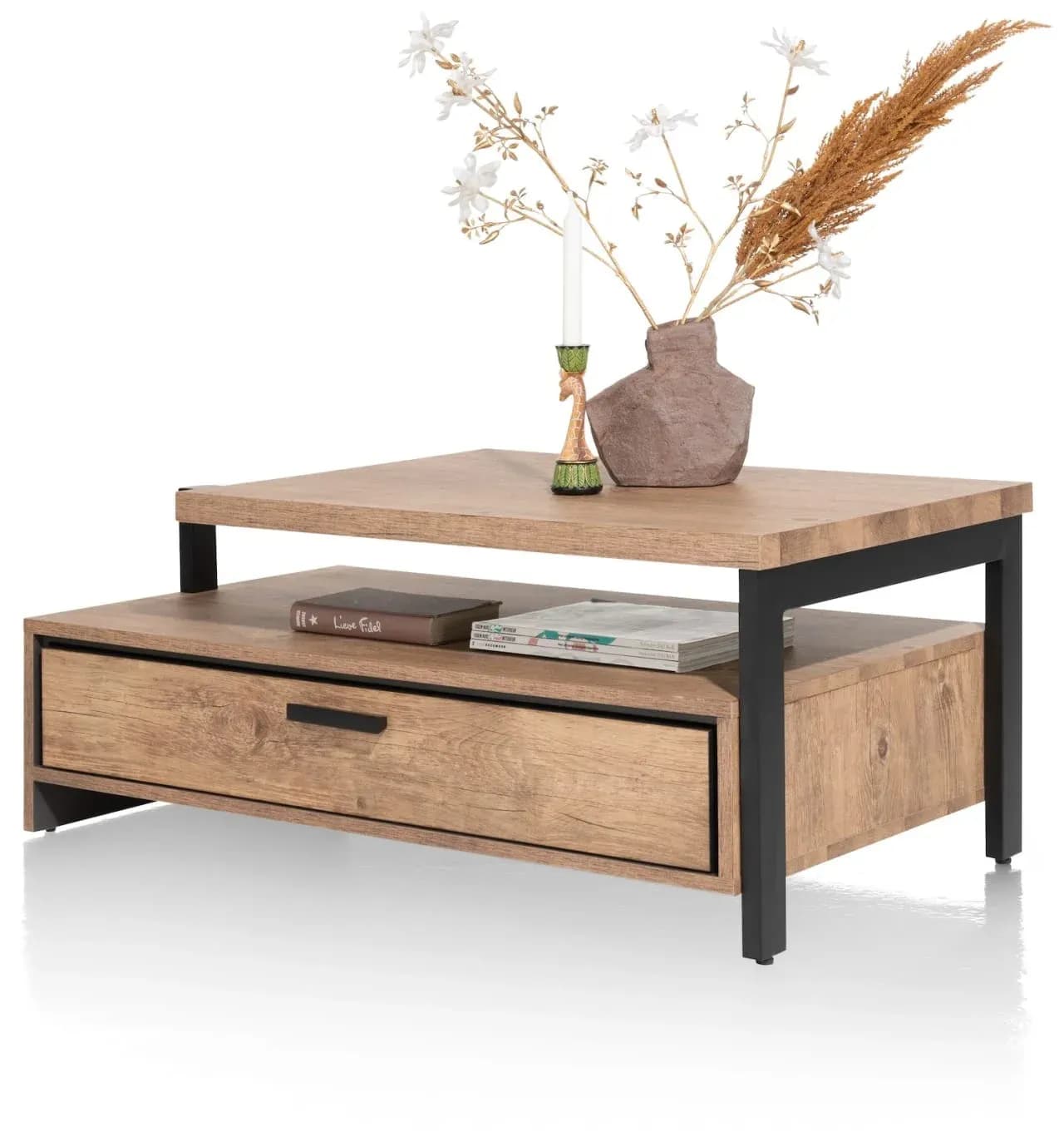 Pavarotti, Couchtisch 60 x 110 cm + 1-Lade t&t + 1-Nische