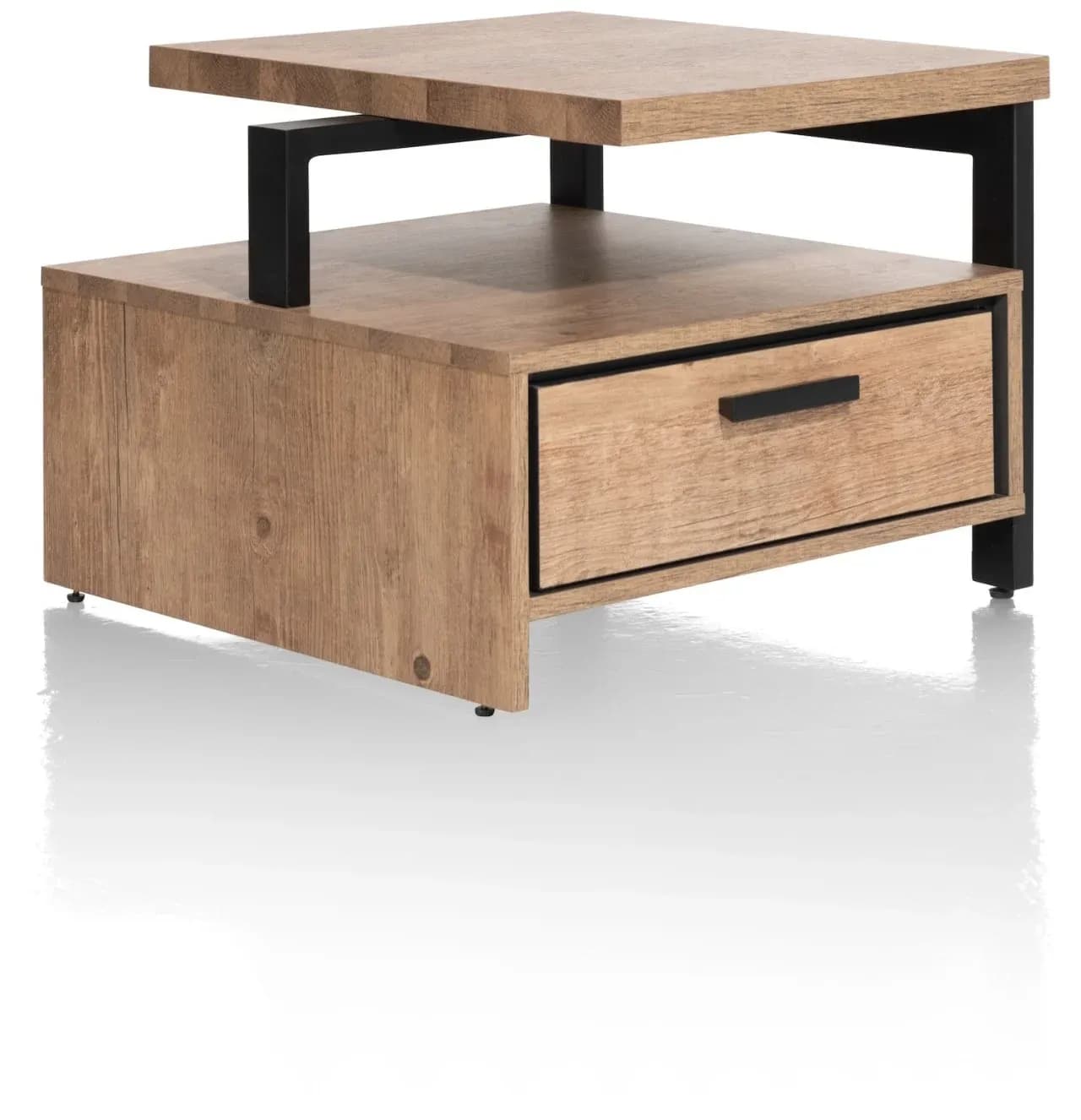 Pavarotti, Beistelltisch 60 x 60 cm + 1-Lade t&t + 1-Nische
