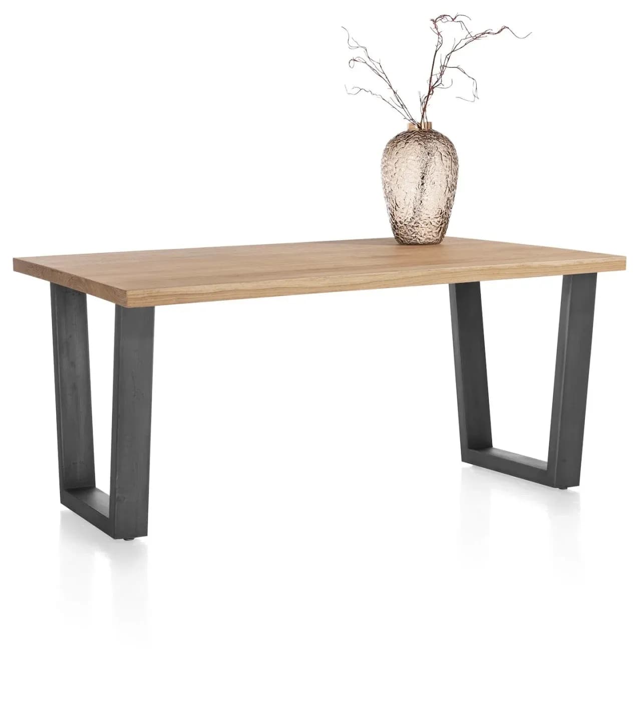 Nyborg, Tisch 150 x 100 cm - rechteckige Tischplatte - V-Fuß Metall