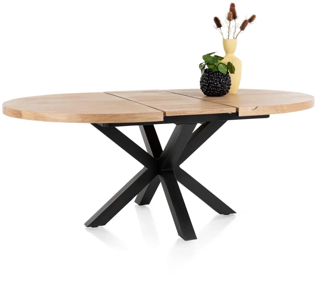 Metalox, Ausziehtisch rund 150 (+ 40) x 130 cm