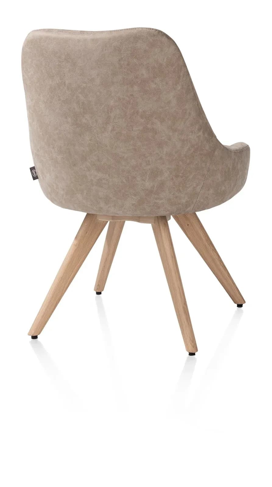 Rocco, Stuhl - drehbar - Eiche natur - Pocket Komfort - Stoff Oregon