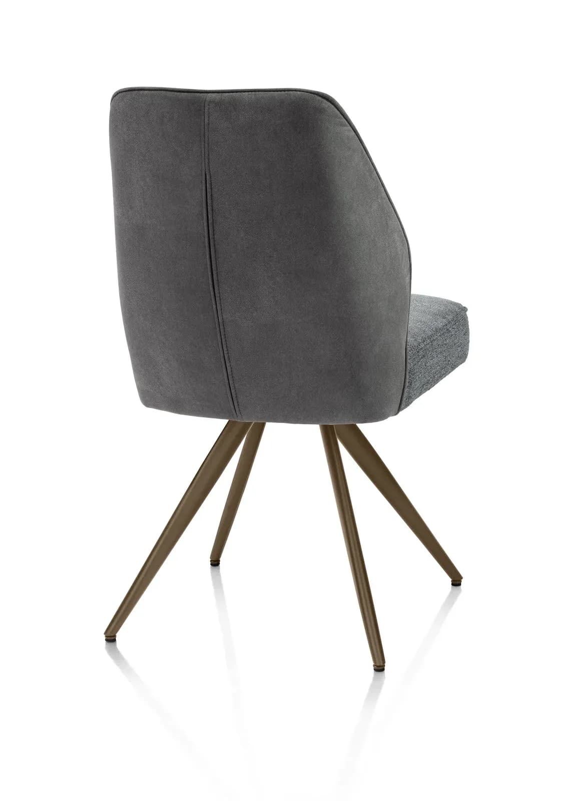 Bell, Stuhl - Gestell Steelbrown - Taschenfederkern - Kombi Calabria/Vada