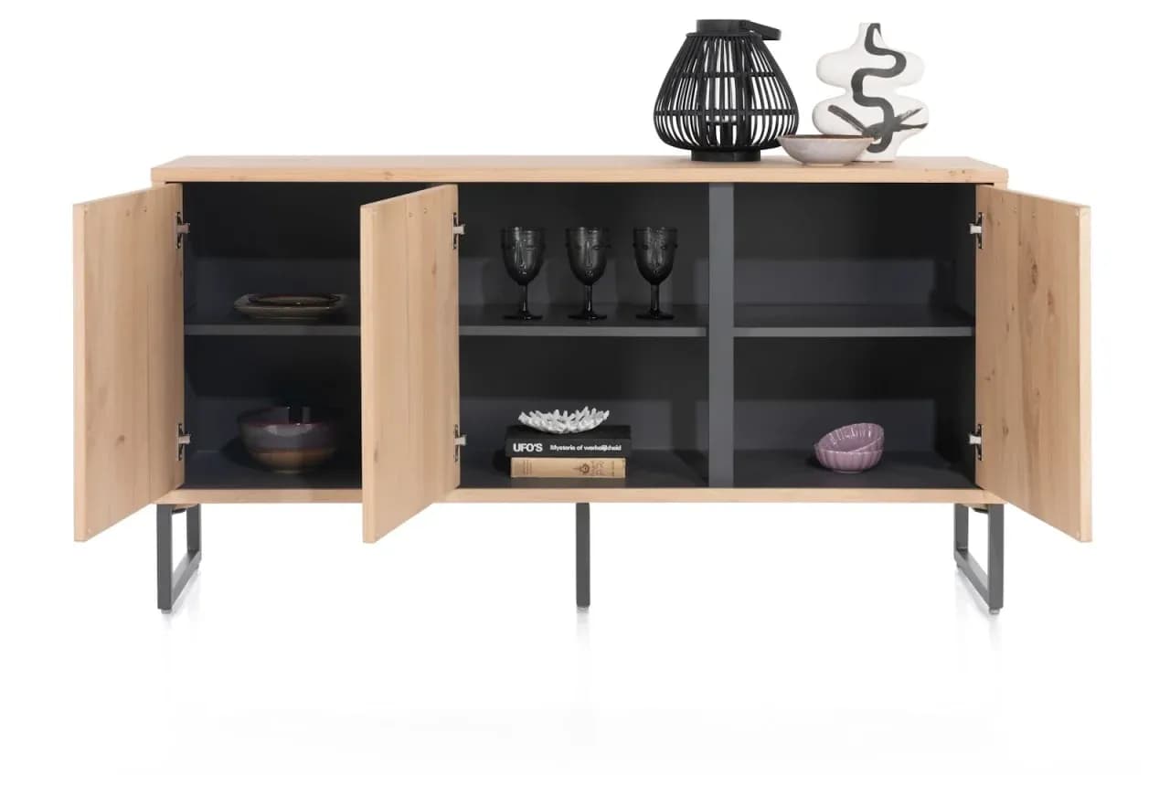 Castello, Sideboard 153 cm - 3-Türen