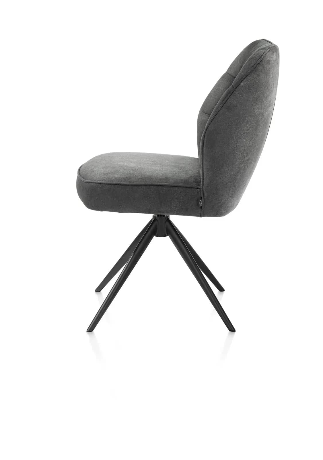 Bell, Stuhl - Gestell Schwarz - drehbar - Kippfunktion - Taschenfederkern - Stoff Calabria