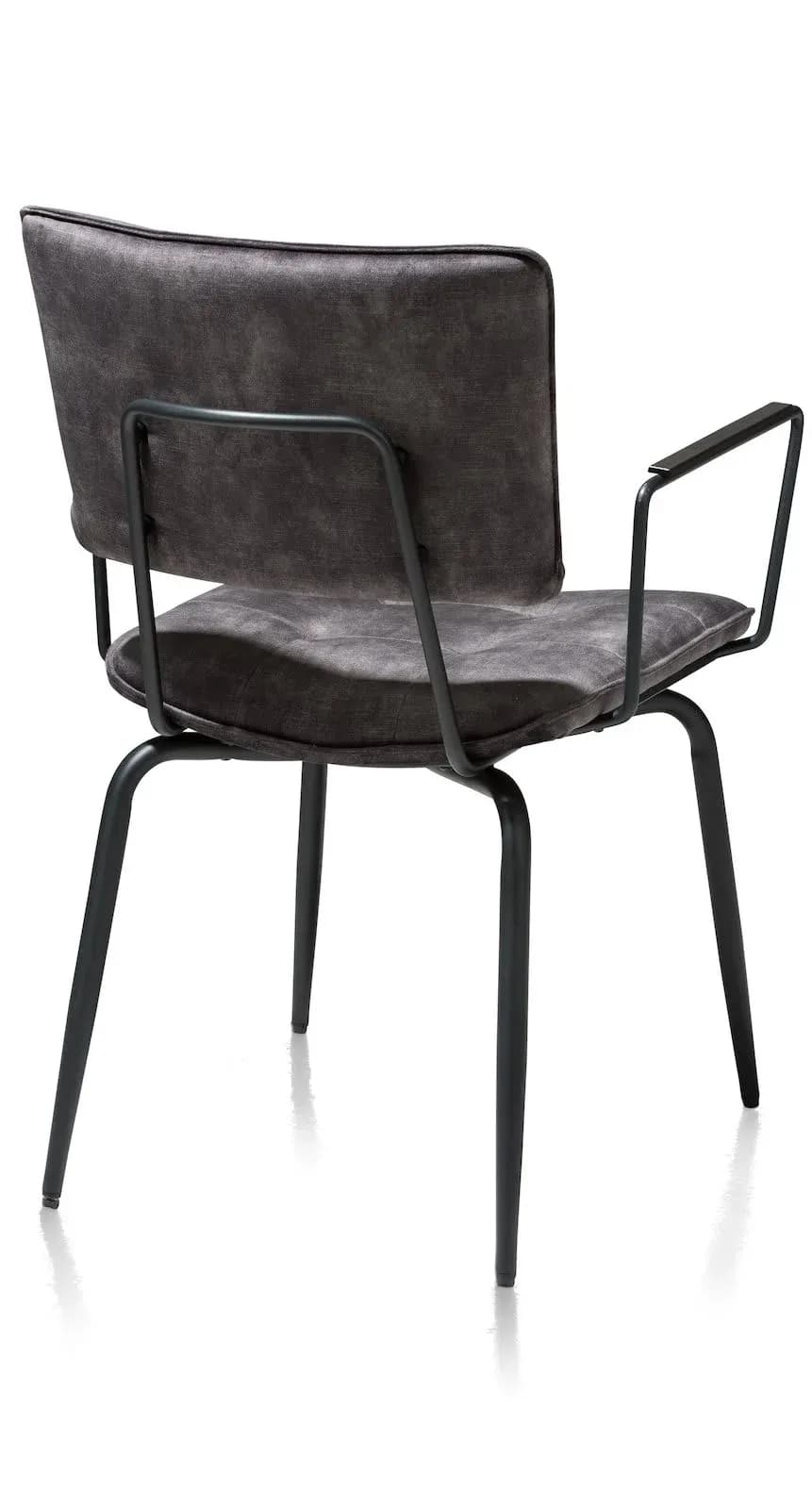 Manou, Armlehnstuhl - off black - Stoff Karese