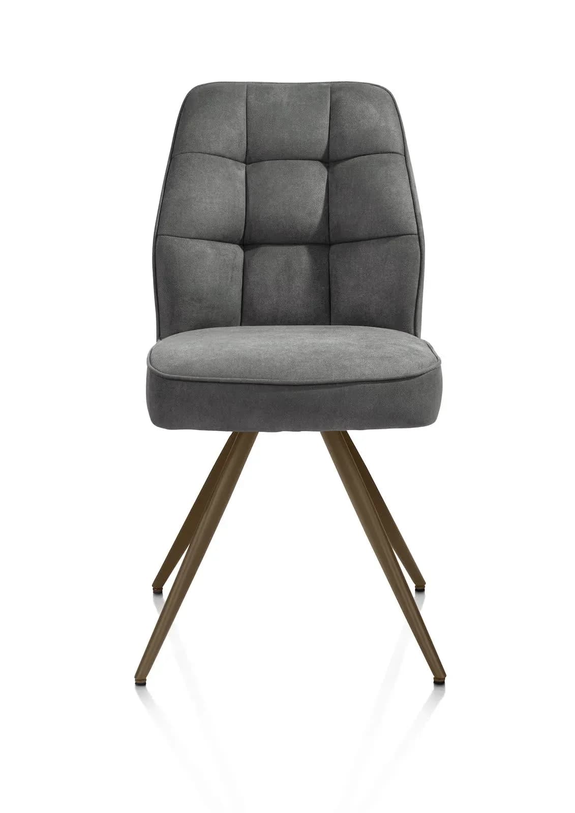 Bell, Stuhl - Gestell Steelbrown - Taschenfederkern - Stoff Calabria