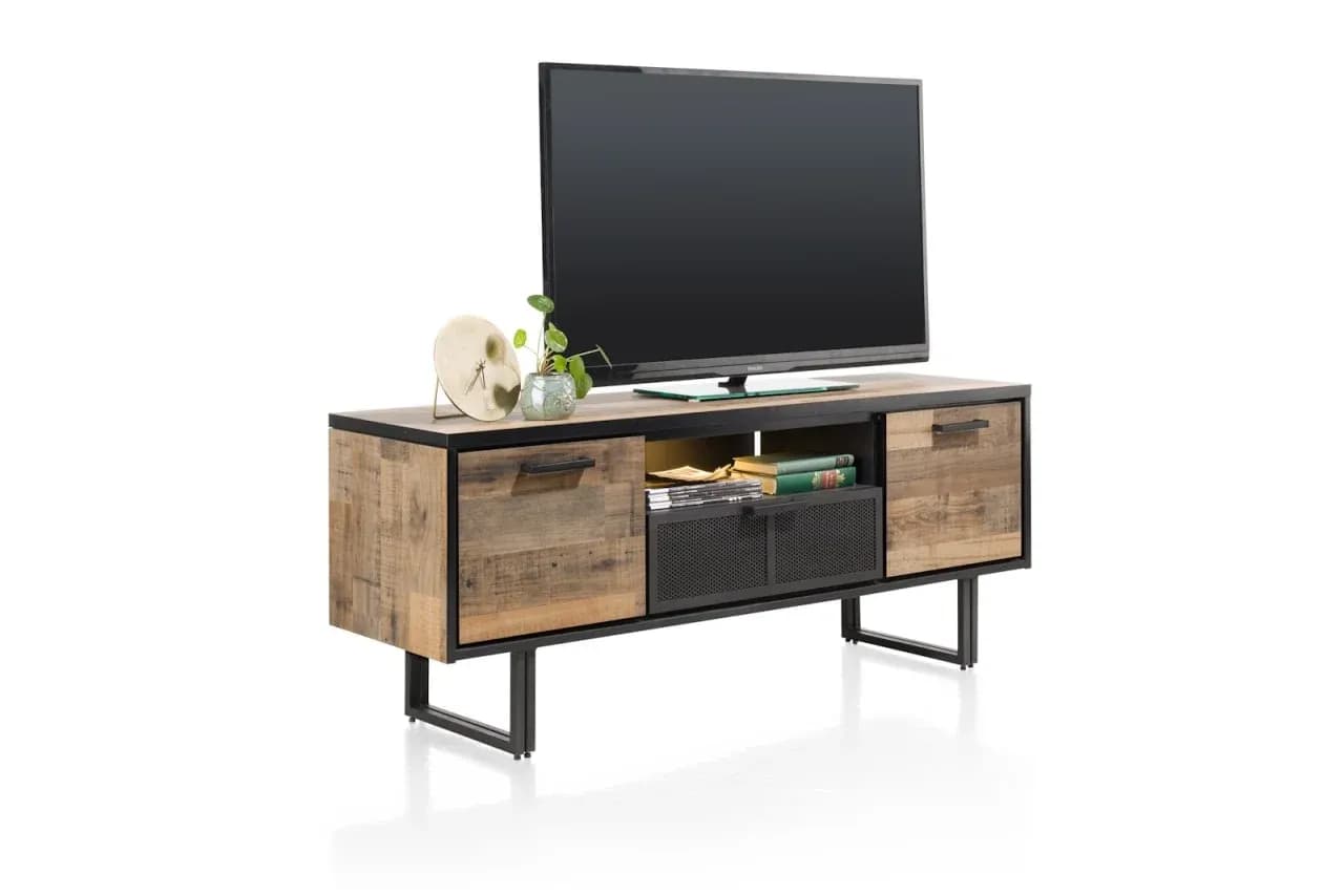 Avalon, Lowboard 150 cm - 2-Türen + 1-Lade + 1-Nische (+ LED)