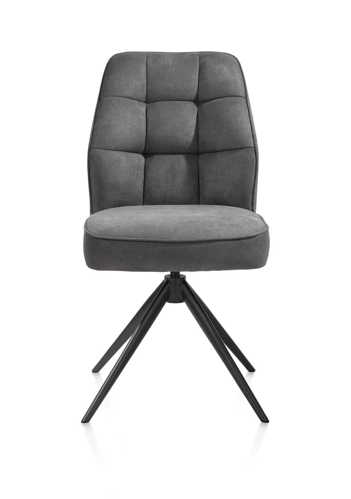 Bell, Stuhl - Gestell Schwarz - drehbar - Kippfunktion - Taschenfederkern - Stoff Calabria