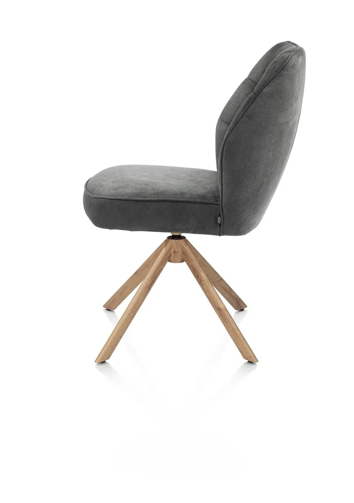 Bell, Stuhl - Gestell Eiche-Optik - drehbar - Kippfunktion - Taschenfederkern - Stoff Calabria