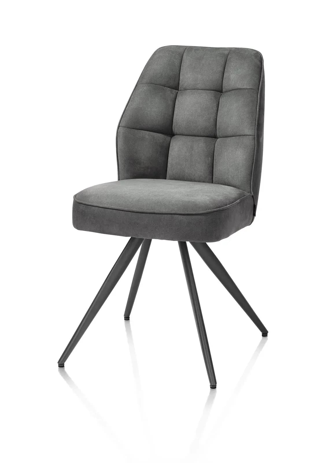 Bell, Stuhl - Gestell Graphit - Taschenfederkern - Stoff Calabria