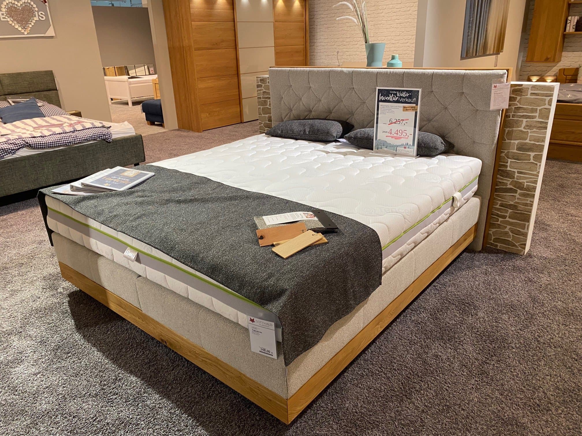 Boxspringbett Alpin de Luxe Natura – Ausstellungsstück im Möbelhaus Gottwald – der Wohnfuchs