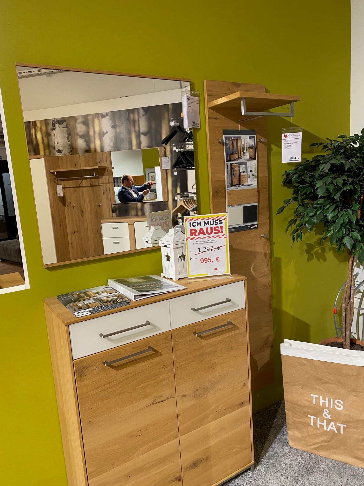 Garderobenkombi "Veto" Voss – Ausstellungsstück im Möbelhaus Gottwald – der Wohnfuchs