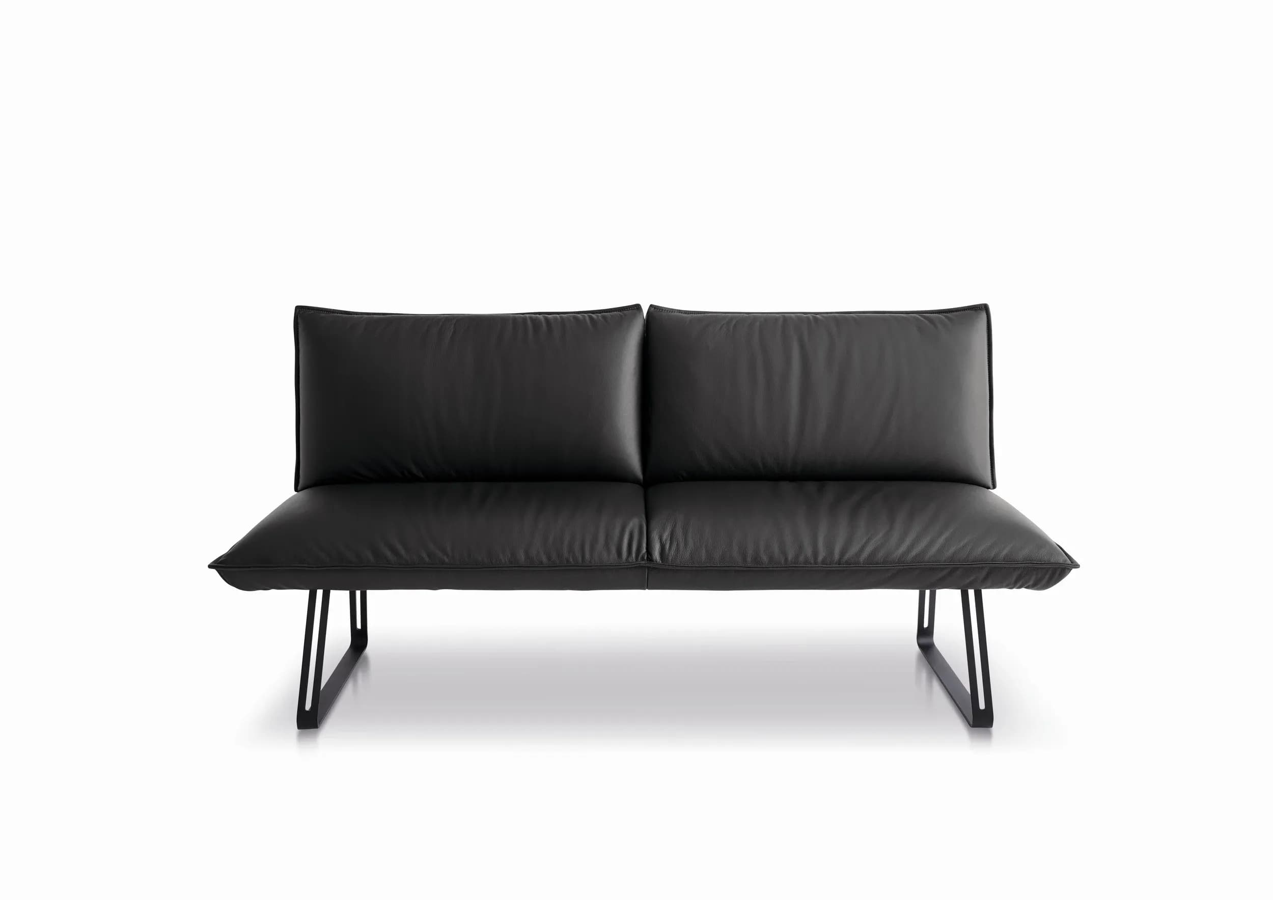 Polsterbank - B ca. 198 cm, 3-Sitzer, Leder, Lava
