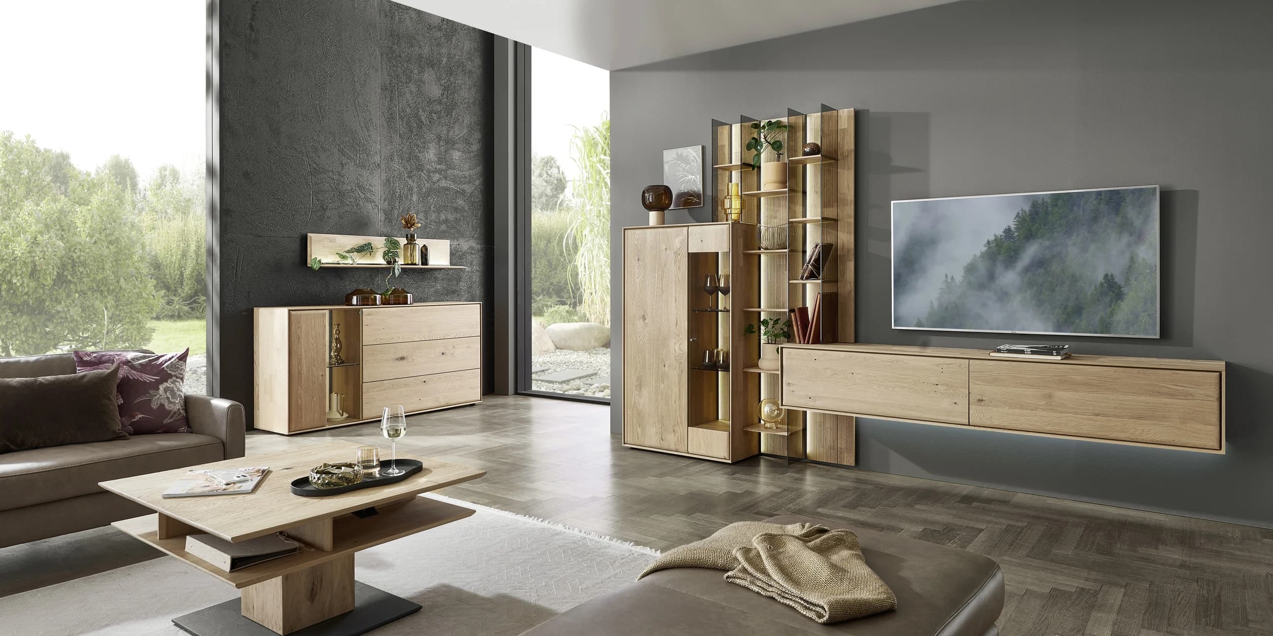 Sideboard - Kerneiche massiv, Natur