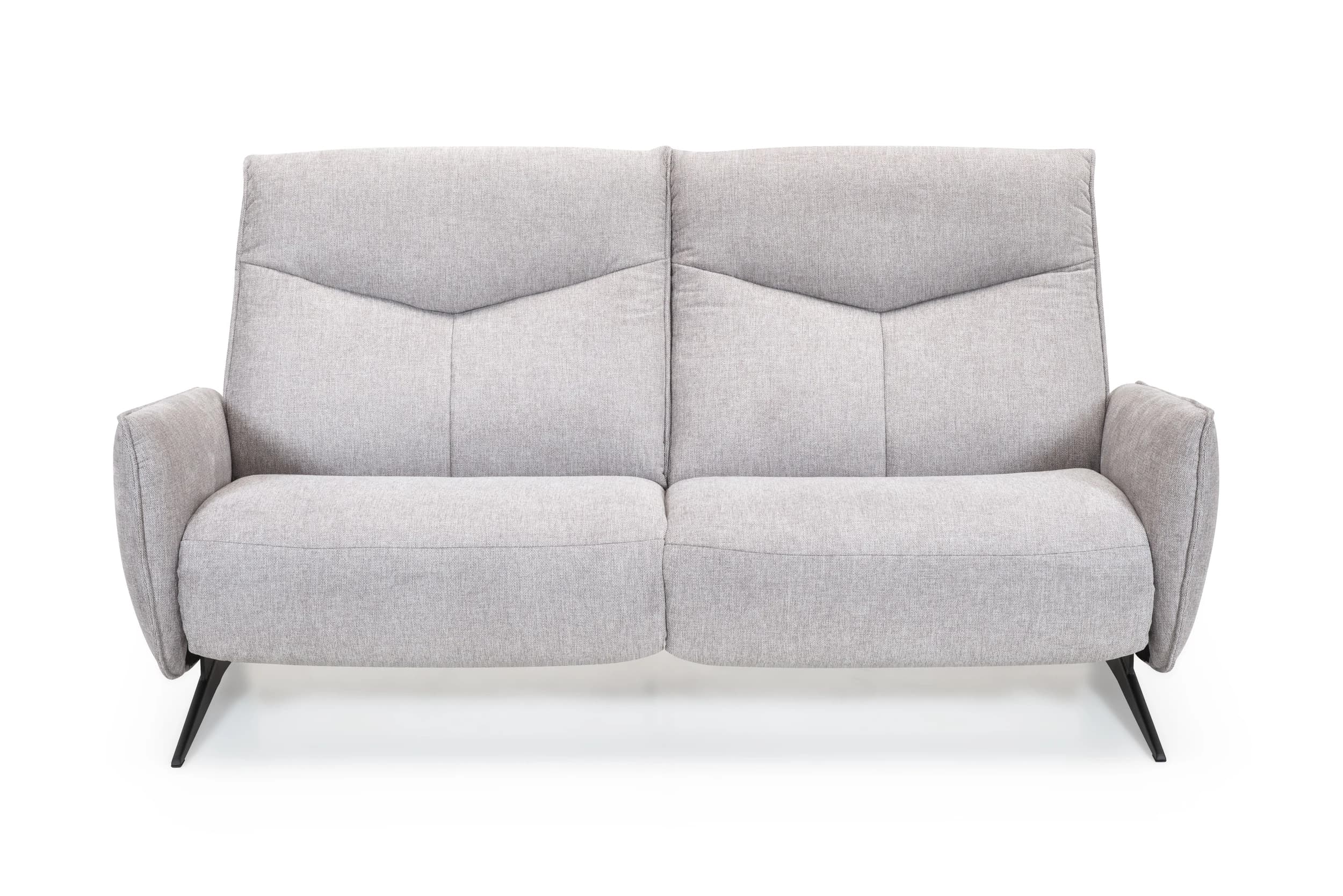 Sofa - 3-Sitzer, Kopf/Fußteil verstellbar, Stoff, Grau