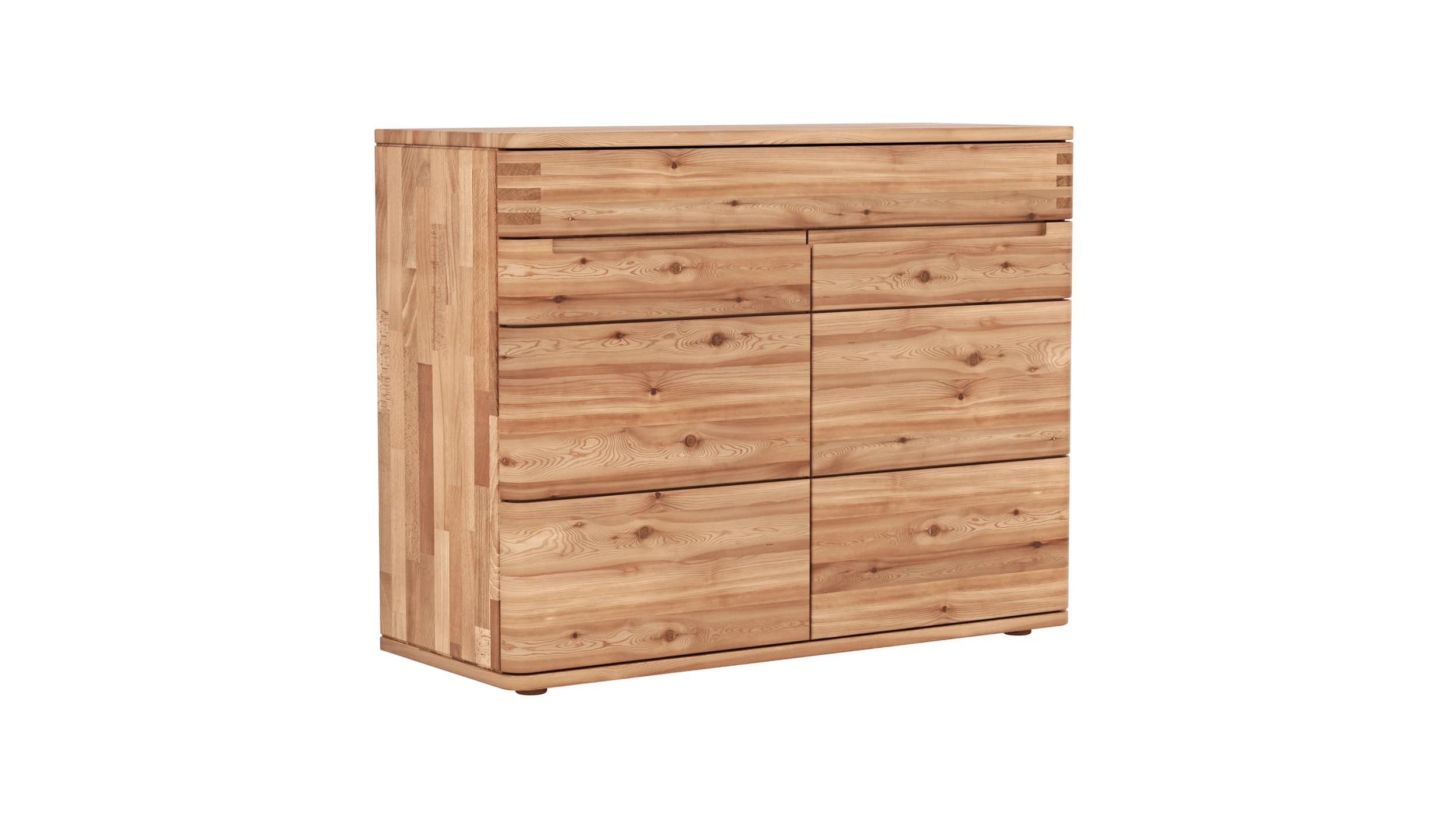 Sideboard Cartago Soft - Astbuche massiv, natur geölt