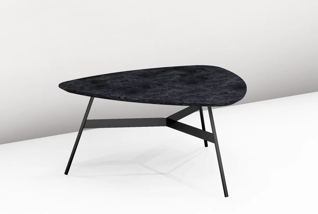 Couchtisch - LBH ca. 87x90x35 cm, Keramik Anthrazit