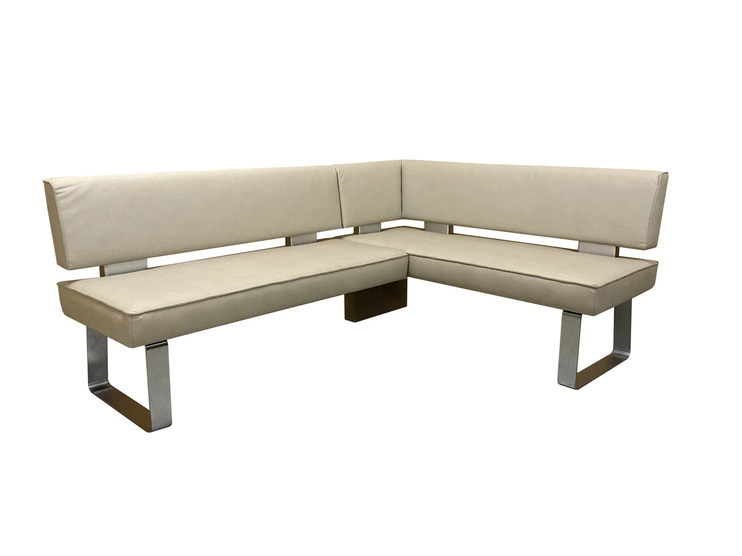 Eckbank - Stellmaß ca. 203x156 cm, Stoff, Creme