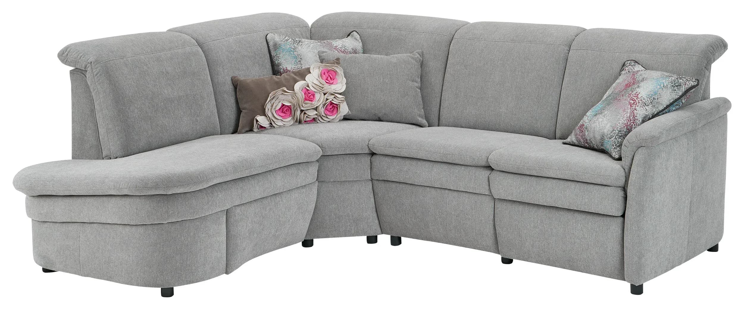 Ecksofa - Ecke links mit 2-Sitzer, Stoff, Taupe
