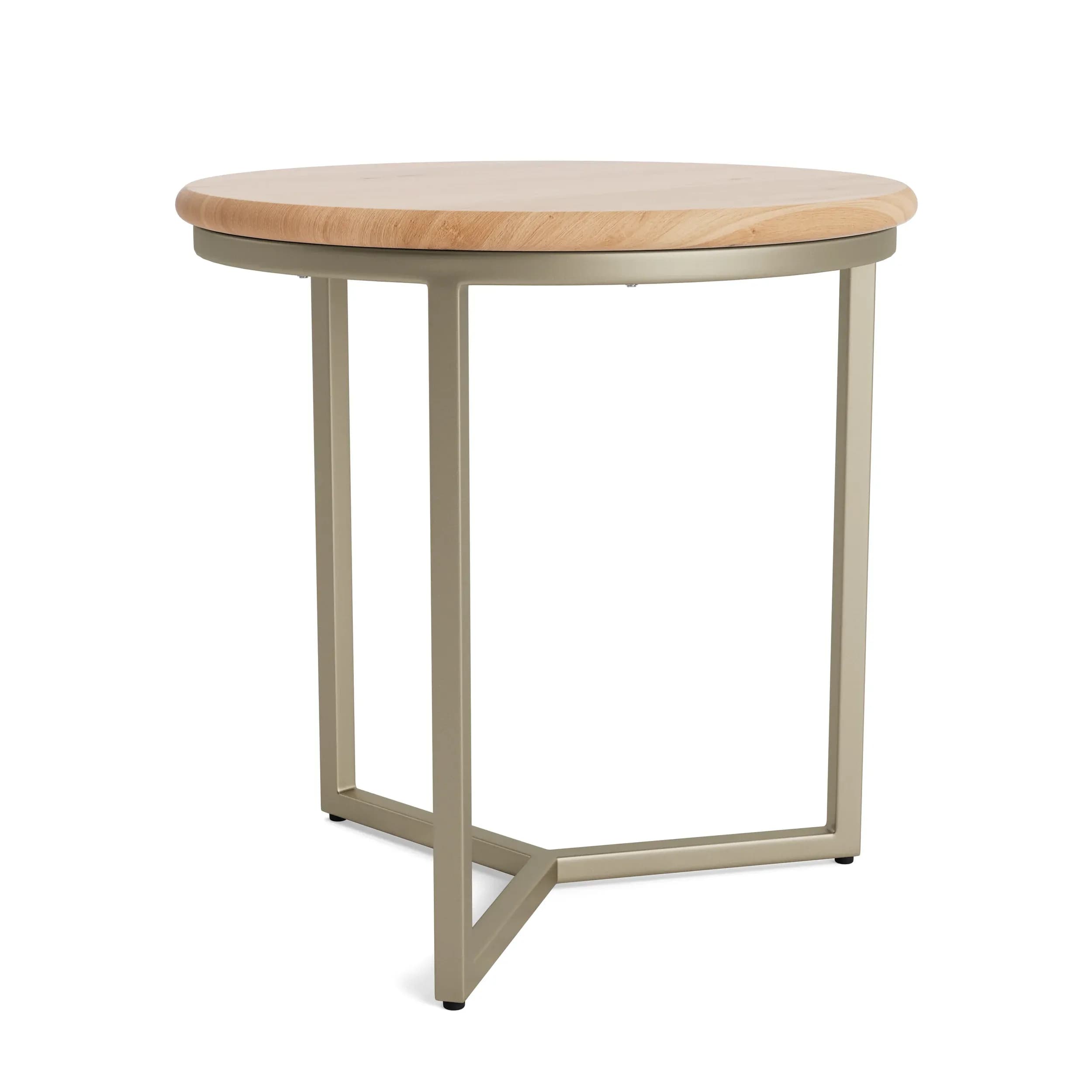 Couchtisch Calpe - LBH ca. 50x50x50 cm rund, Eiche massiv, legno geölt, Beige
