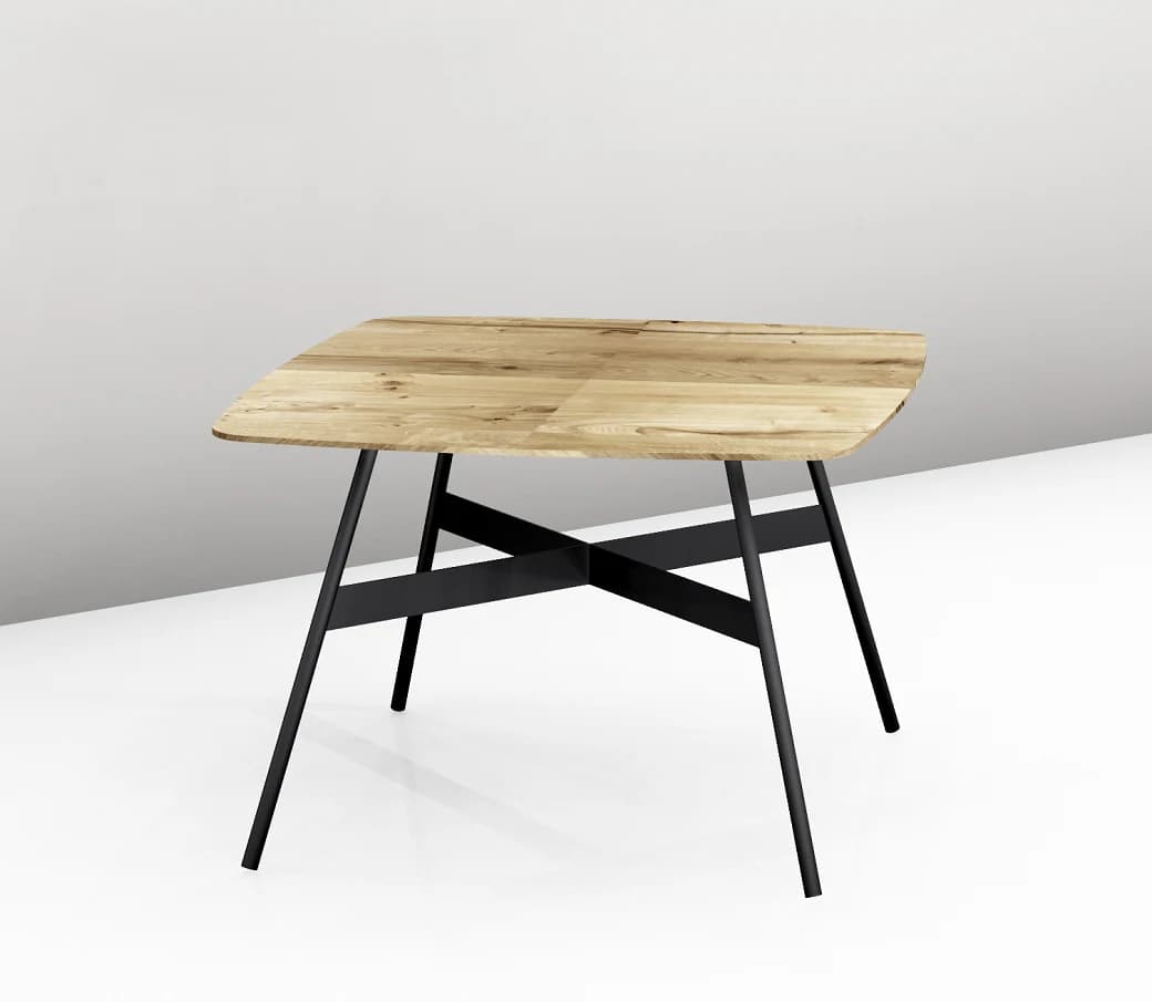 Couchtisch - LBH ca. 65x65x35 cm, Wildeiche furniert