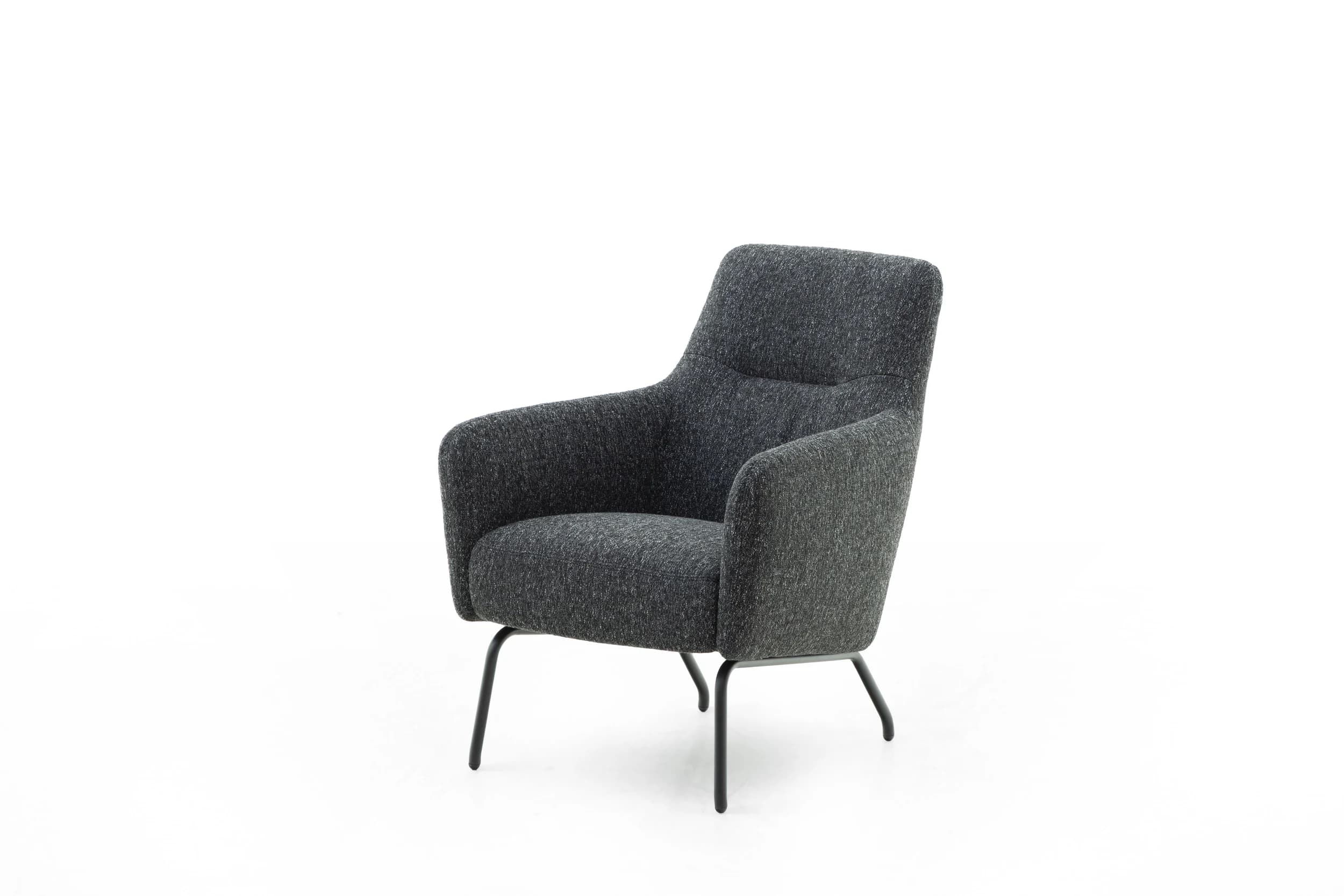 Sessel Rufus niedrig, Stoff, Lava