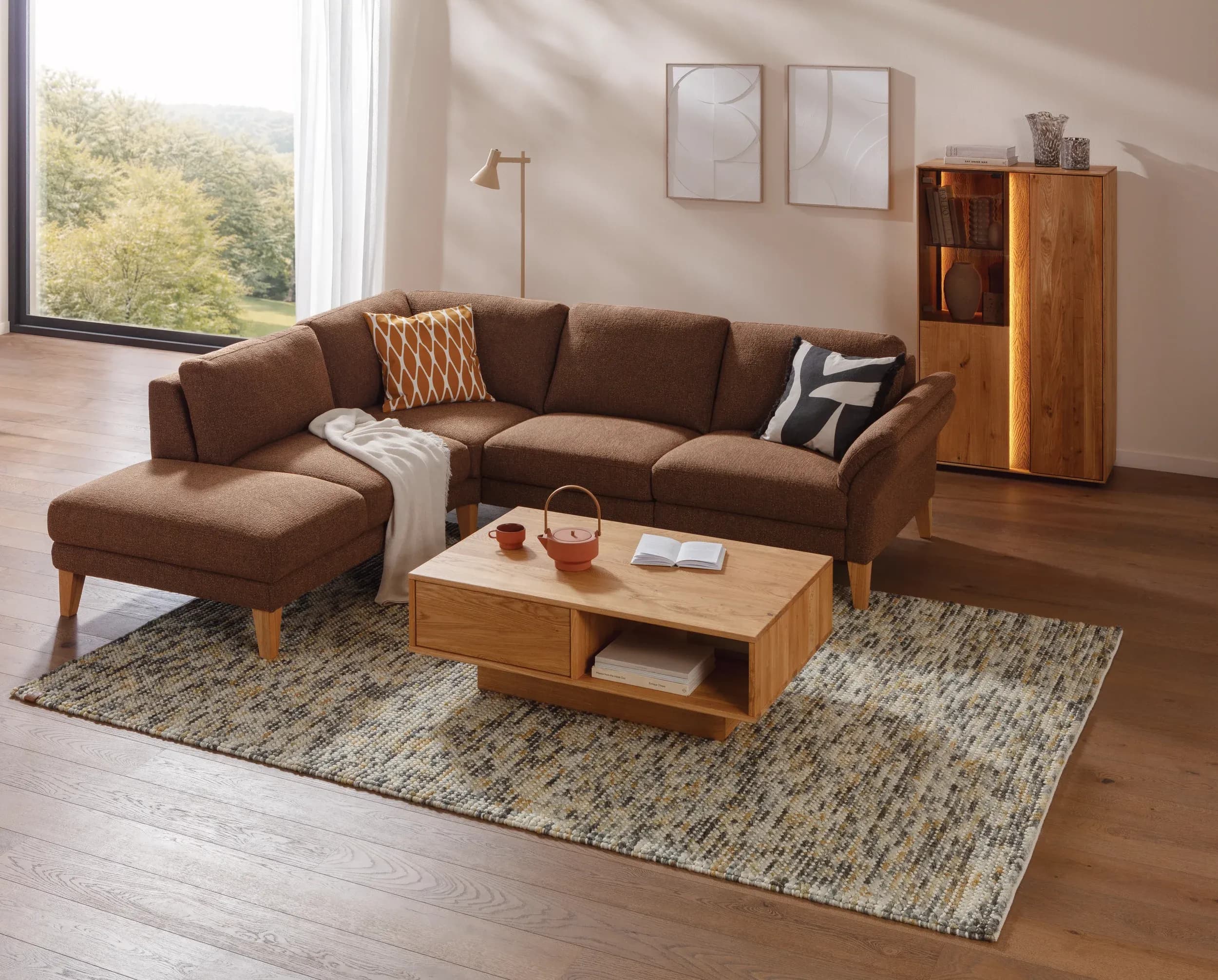 Couchtisch Saratoga - Wildeiche massiv, natur geölt