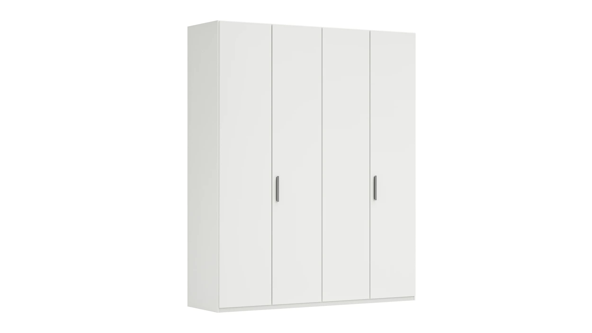 Drehtürenschrank Viana - B. ca. 200 cm, Lack, Weiß