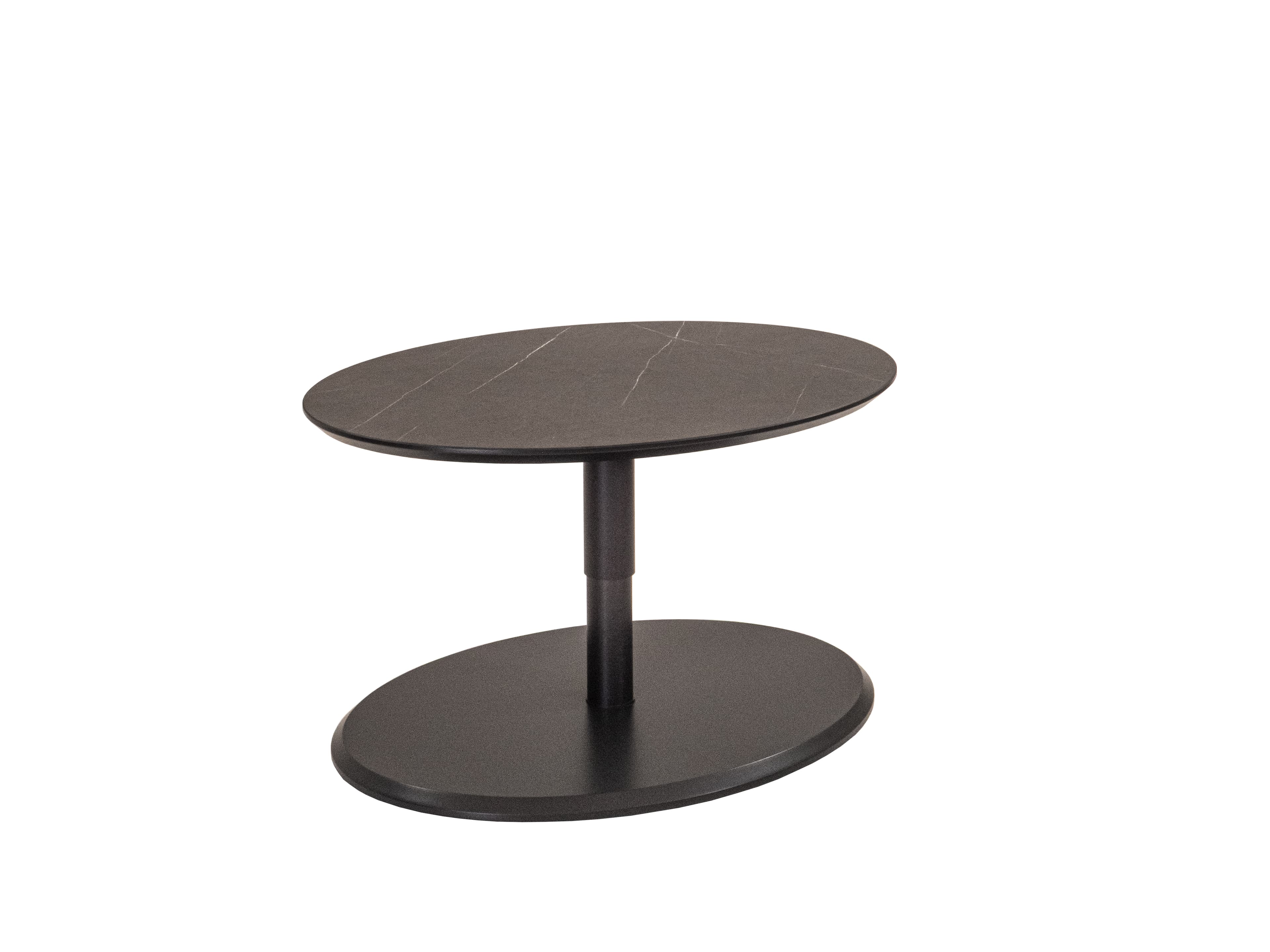Couchtisch - höhenverstellbar, LBH ca. 80x60x47-65 cm, Marmoroptik
