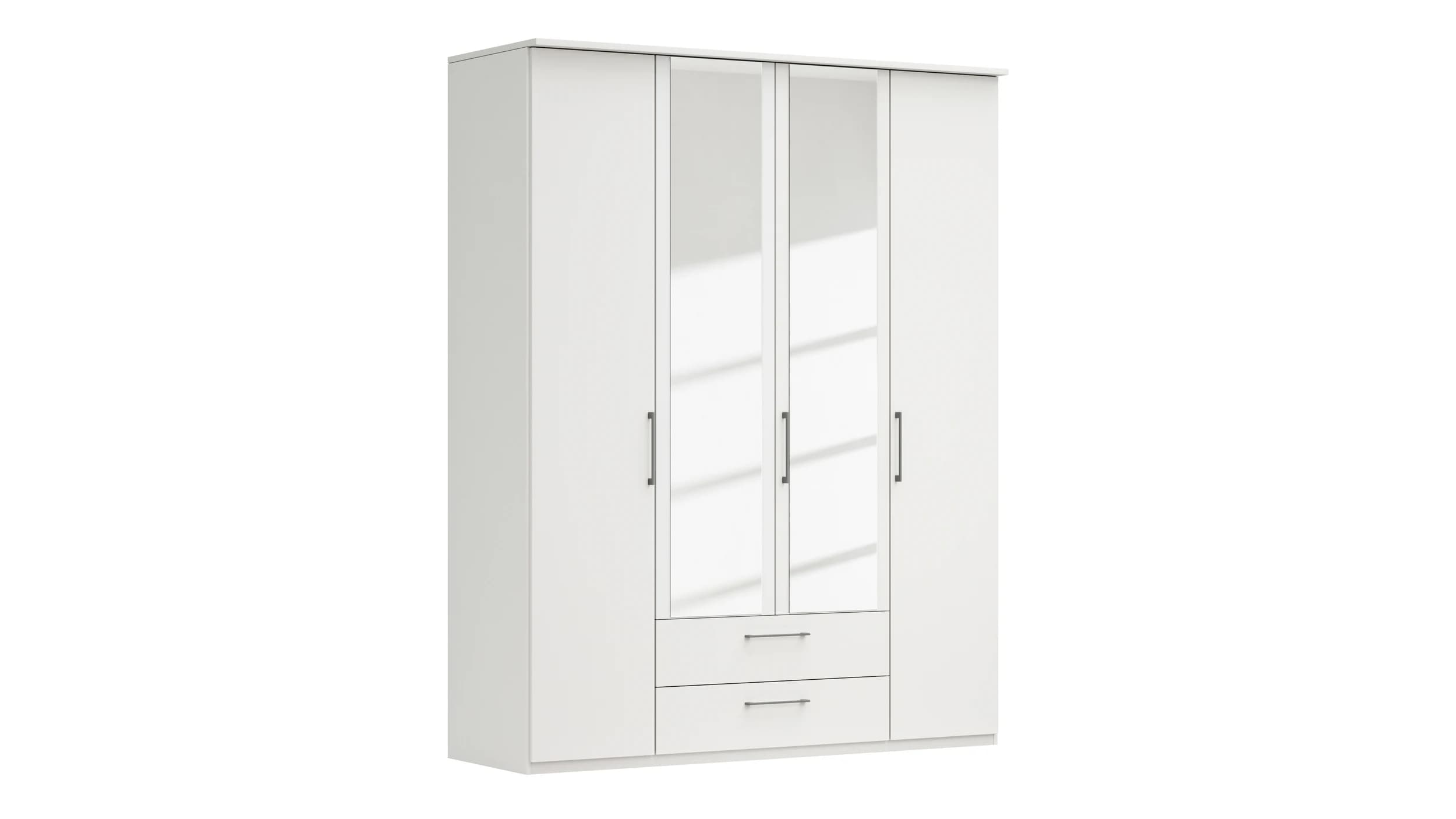 Drehtürenschrank Viana - B. ca. 180cm, Lack, Weiß